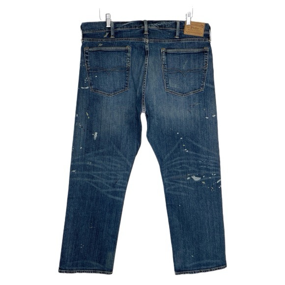 Polo Ralph Lauren Classic Fit Patchwork Jeans Sz 40x32 - Picture 2 of 10